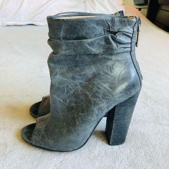 Chinese Laundry by Kristin Cavallari Grey Leather Liam Peep Toe Bootie - Picture 2 of 15